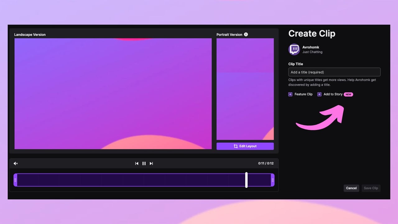 Twitch Clips to Stories Twitch Clips to Stories