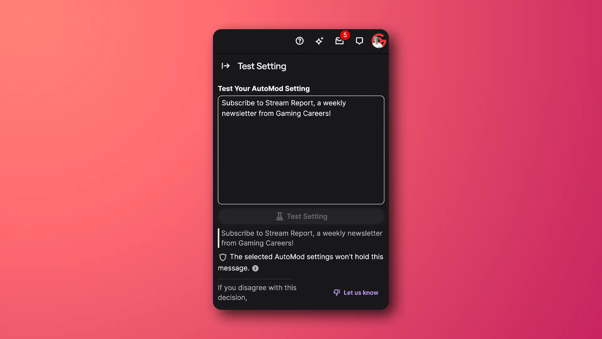 Twitch AutoMod Testing Tool