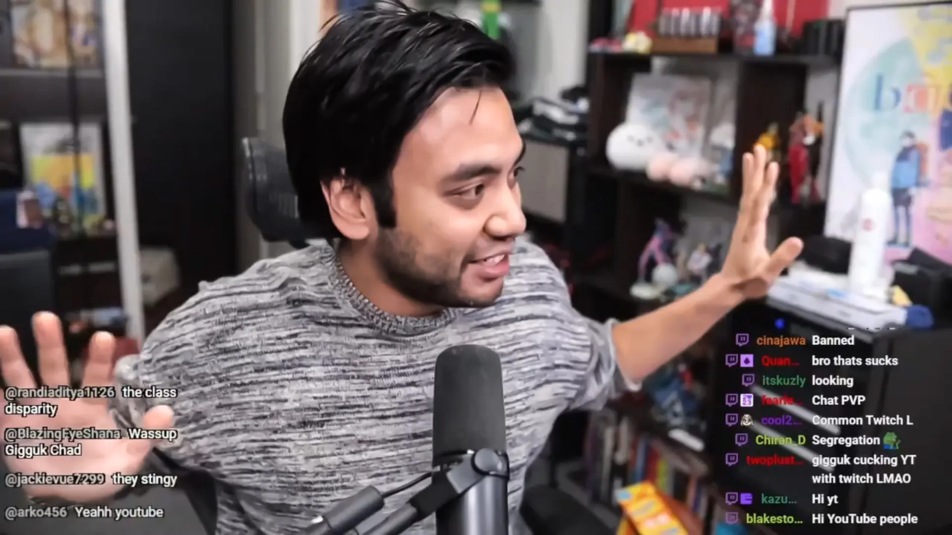 Gigguk Receives Formal Warning From Twitch for Combined Chat